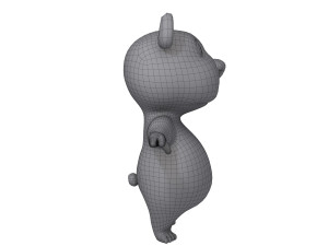 panda cartoon Modelo 3D