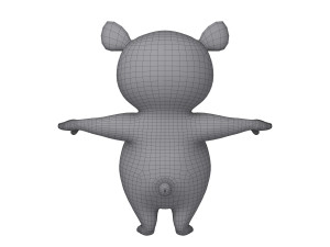 panda cartoon Modelo 3D