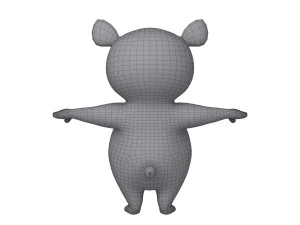 panda cartoon 3D Model