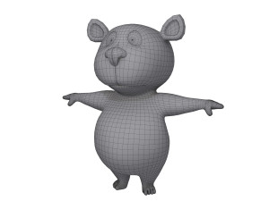 panda cartoon Modelo 3D