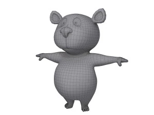 panda cartoon 3D Model