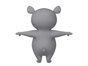 panda cartoon Modelo 3D