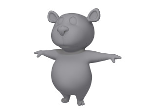 panda cartoon Modelo 3D