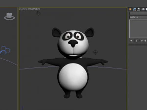 panda cartoon 3D Model