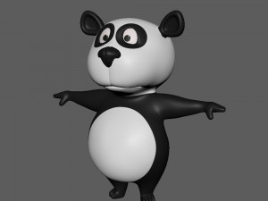 panda cartoon Modelo 3D
