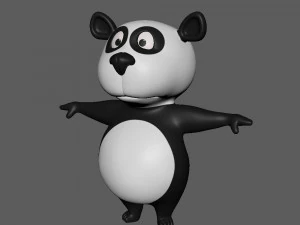 panda cartoon 3D Model