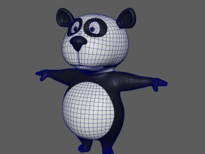 panda cartoon Modelo 3D