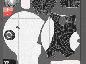 panda cartoon Modelo 3D