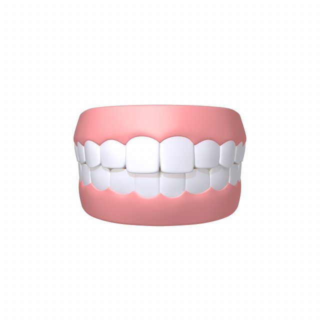 human mouth teeth cartoon 3D Model .c4d .max .obj .3ds .fbx .stl .blend 