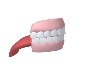 human mouth teeth cartoon 3D Model