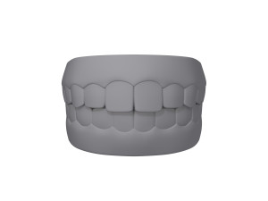 human mouth teeth cartoon 3D Model
