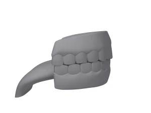 Human mouth teeth cartoon 3D Model