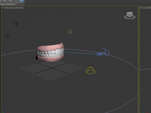 human mouth teeth cartoon 3D Model