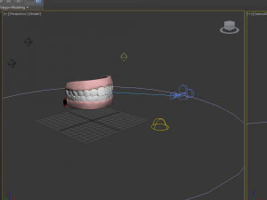 Human mouth teeth cartoon 3D Model