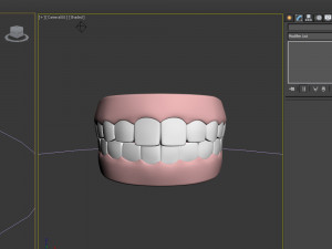 human mouth teeth cartoon 3D Model