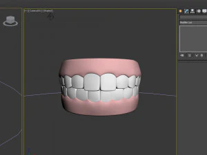 Human mouth teeth cartoon 3D Model