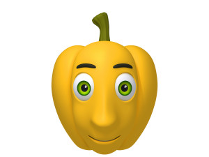 bell pepper cartoon 3D Model