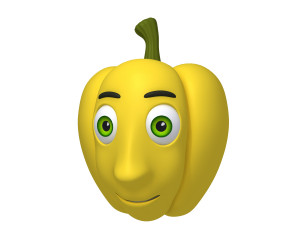 bell pepper cartoon 3D Model