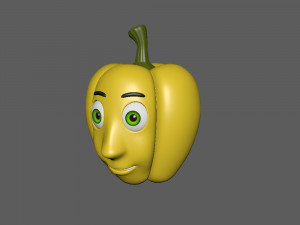 bell pepper cartoon 3D Model