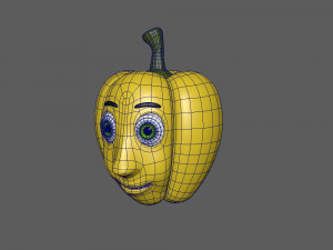 bell pepper cartoon 3D Model