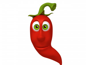 chili pepper cartoon 3D Model