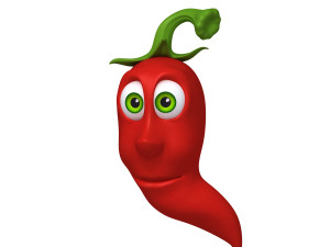chili pepper cartoon 3D Модель