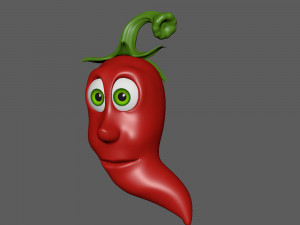 chili pepper cartoon 3D Модель