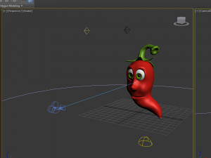 chili pepper cartoon 3D Модель