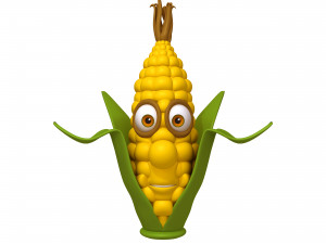 corn cartoon 3D Model