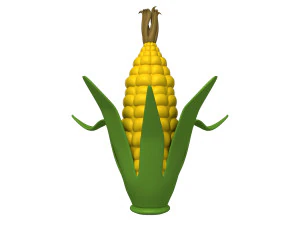 corn cartoon 3D Model