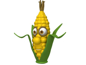 corn cartoon 3D Model