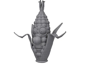 corn cartoon 3D Model