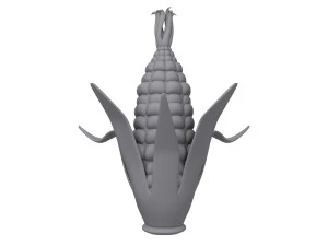 corn cartoon 3D Model