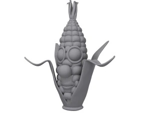 corn cartoon 3D Model
