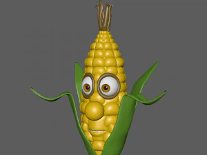 corn cartoon 3D Model