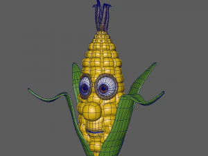 corn cartoon 3D Model