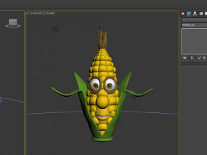 corn cartoon 3D Model