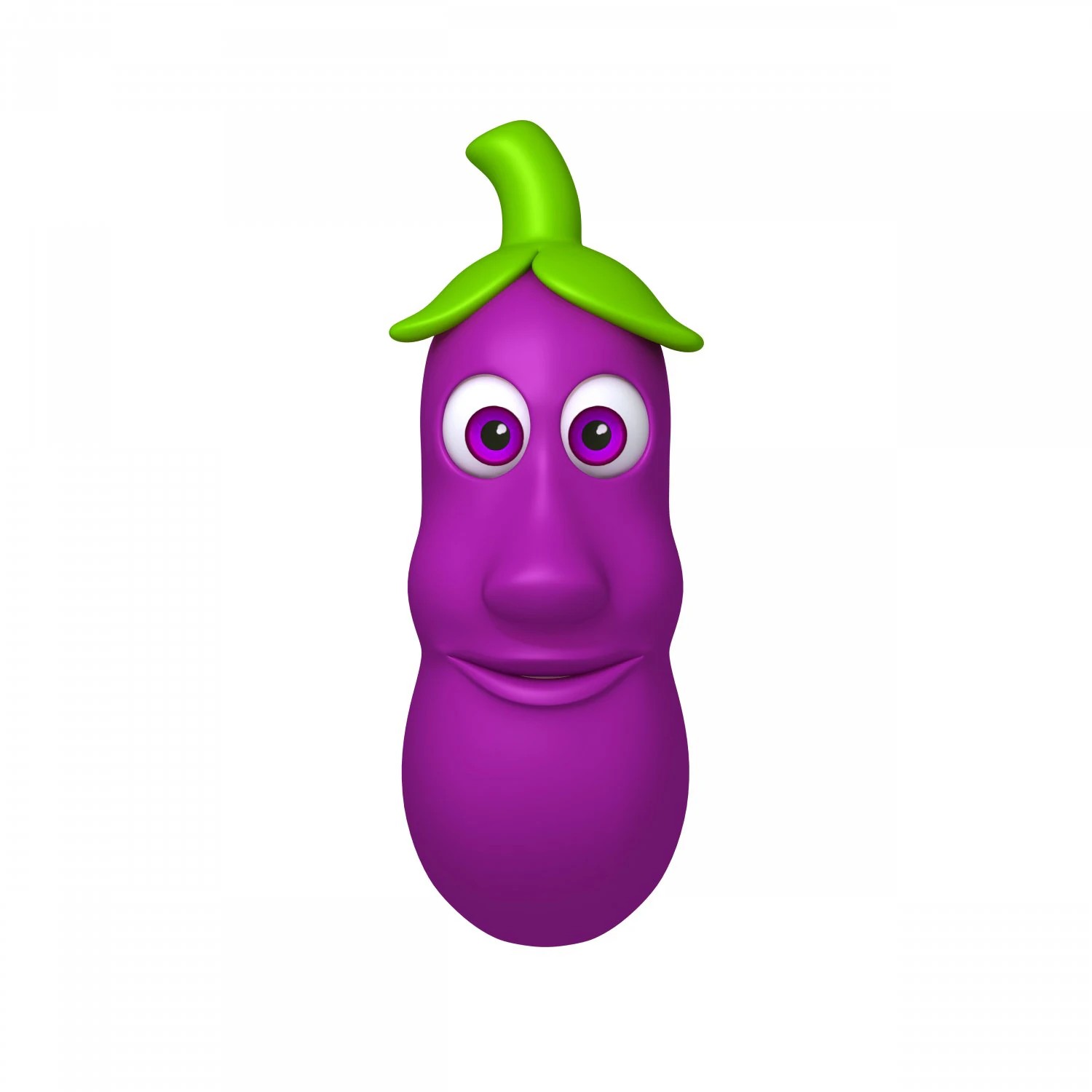 patlıcan karikat&uuml;r 3D Model .c4d .max .obj .3ds .fbx .stl .blend 