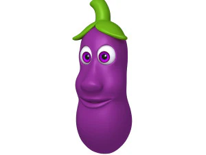 patlıcan karikat&uuml;r 3D Model