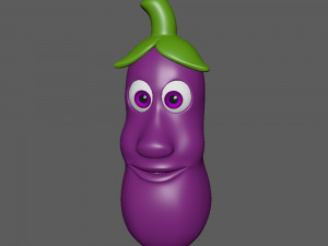 eggplant cartoon Modello 3D