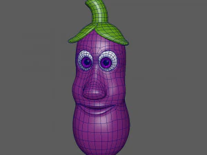 patlıcan karikat&uuml;r 3D Model