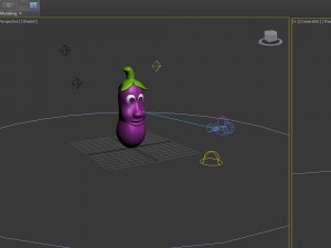 eggplant cartoon Modello 3D