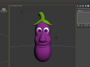 patlıcan karikat&uuml;r 3D Model