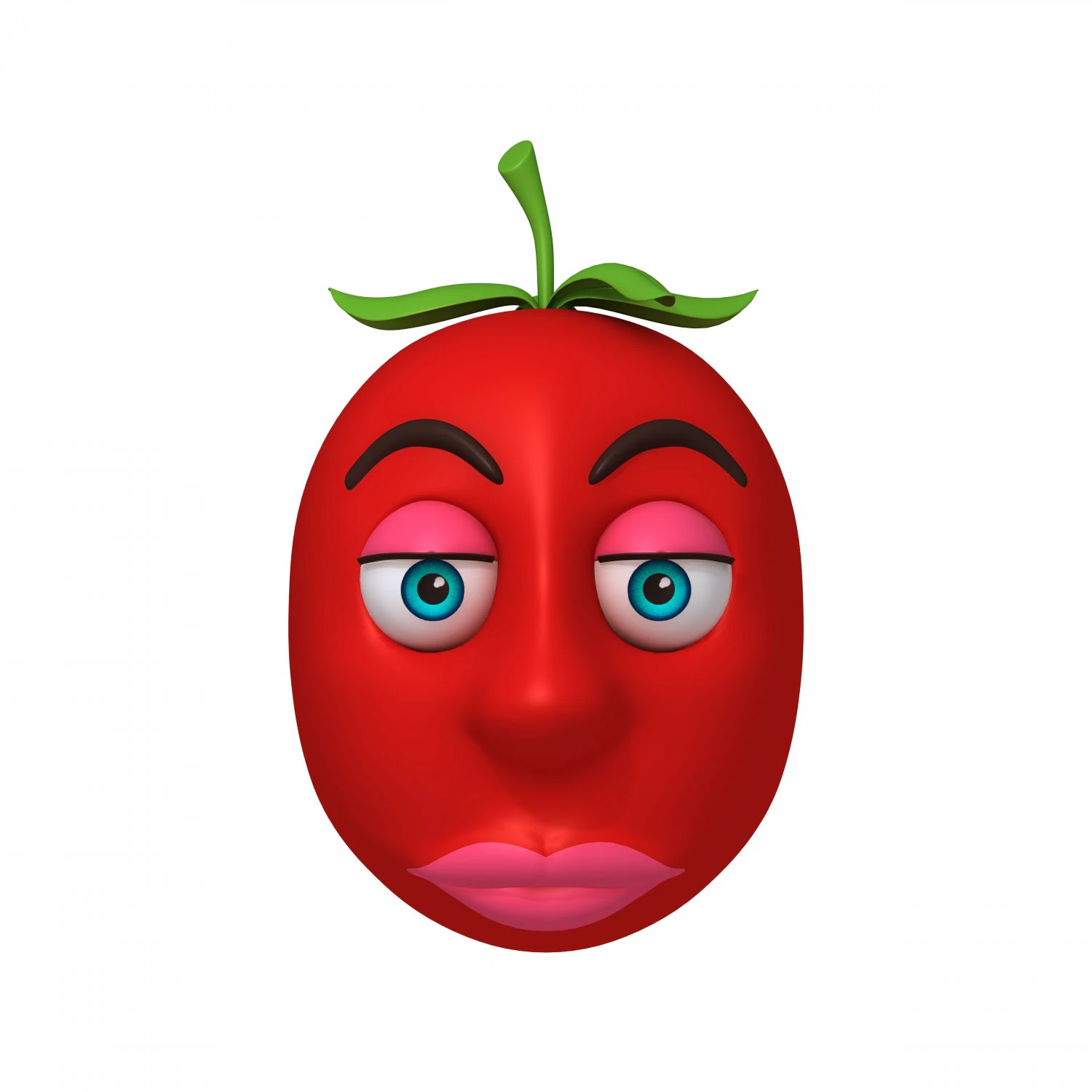 tomato cartoon 3D Model .c4d .max .obj .3ds .fbx .stl .blend 