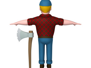 lumberjack cartoon Modelo 3D
