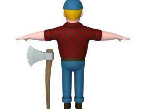 나무꾼 만화 3D 모델