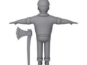 나무꾼 만화 3D 모델