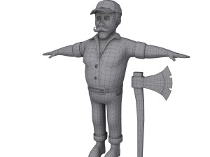 lumberjack cartoon Modelo 3D