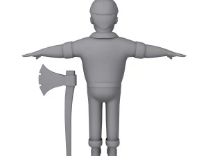 나무꾼 만화 3D 모델