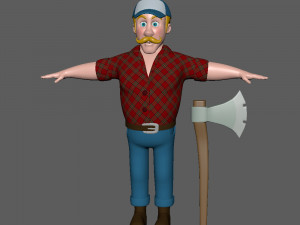lumberjack cartoon Modelo 3D